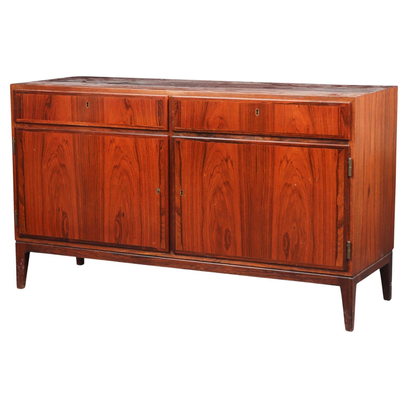 Small Rosewood Credenza by Kai Winding For Sale