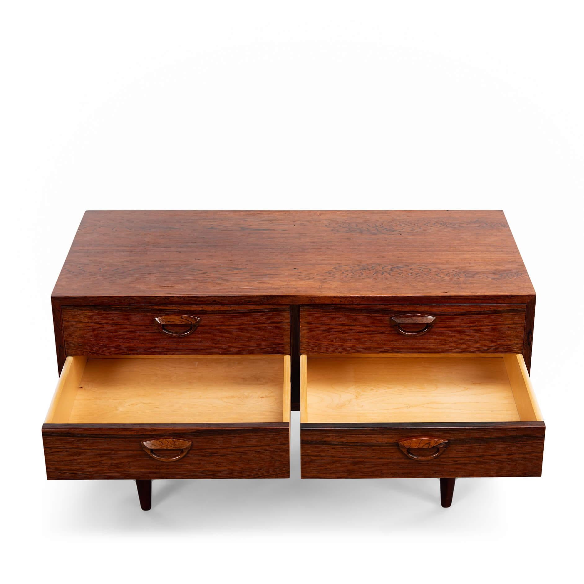 Small Rosewood Dresser by Kai Kristiansen for FM Møbler, 1960s For Sale 5