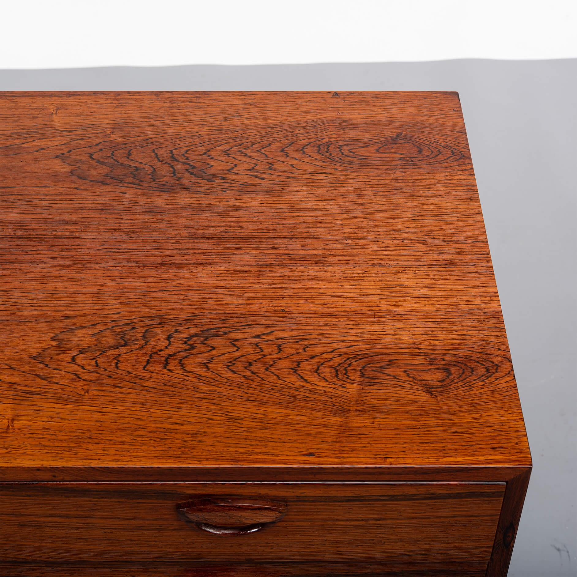 Small Rosewood Dresser by Kai Kristiansen for FM Møbler, 1960s In Good Condition For Sale In Elshout, NL