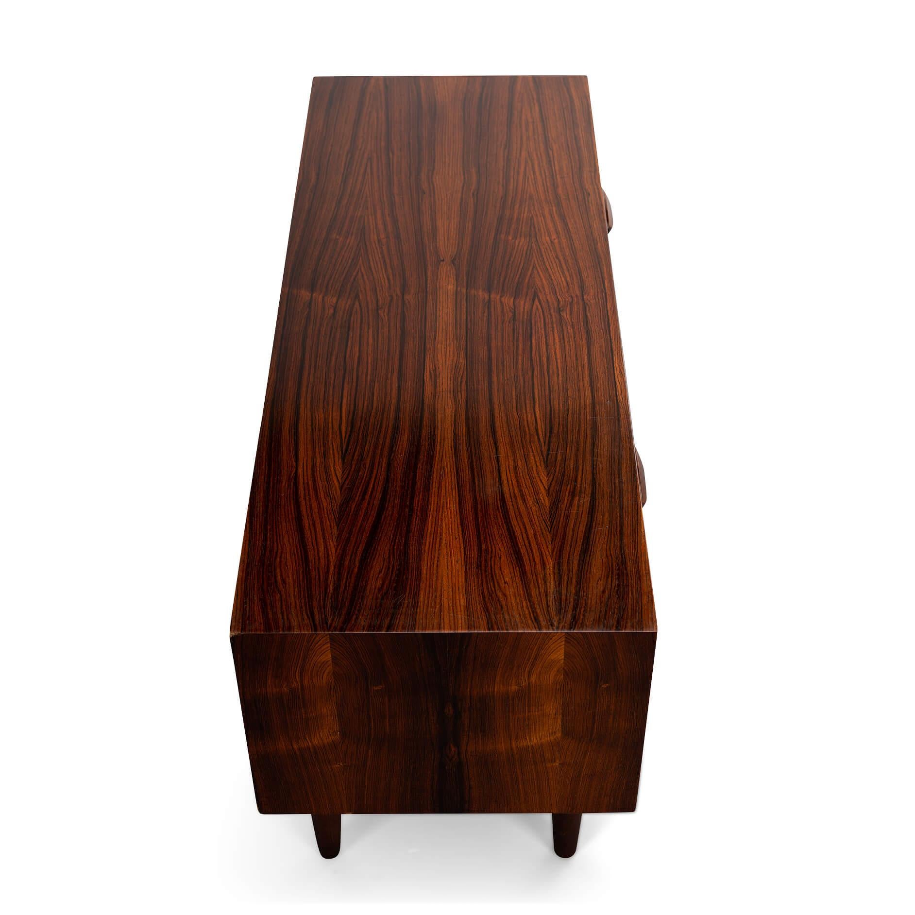 Small Rosewood Dresser by Kai Kristiansen for FM Møbler, 1960s In Good Condition For Sale In Elshout, NL