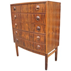 Small Rosewood Five-Drawer Dresser 