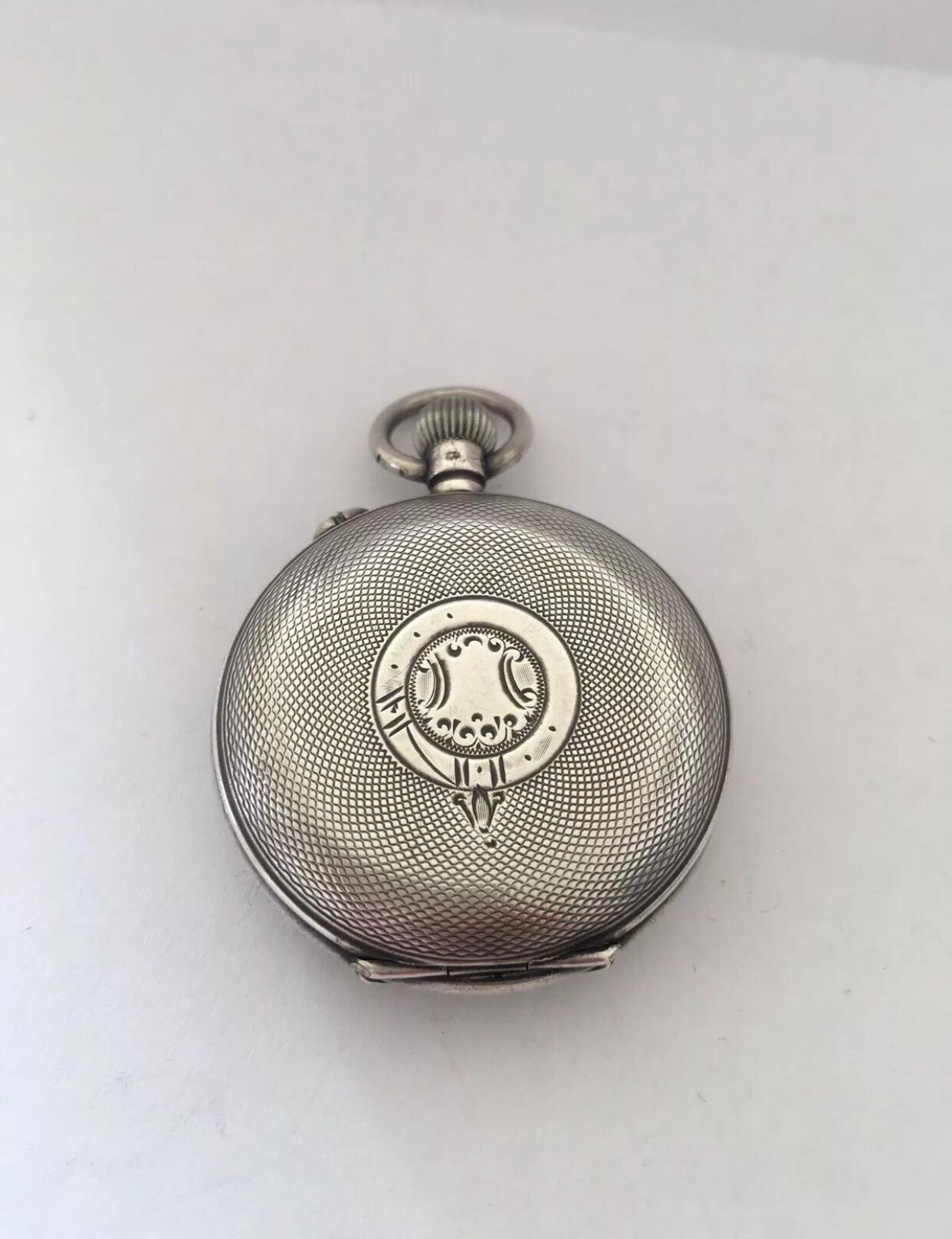 
Small Roskopf Swiss Made Full Hunter Silver Pocket Watch c.1880.


This beautiful and good quality watch is working and it is ticking well however, I cannot guarantee the time accuracy. Visible tiny dent on the back cover case as shown.

Please