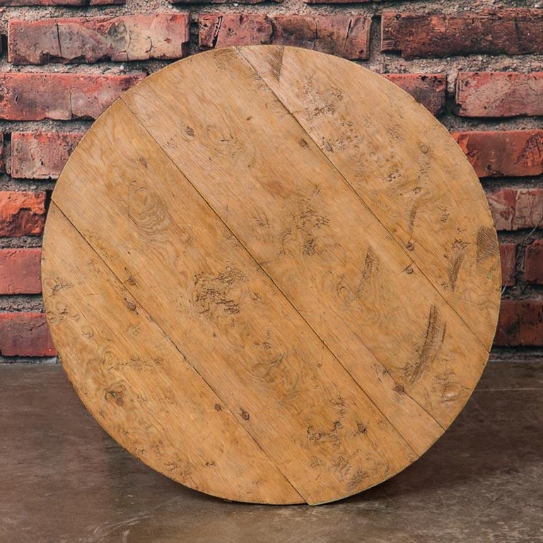 Small Round Antique Swedish Country Pine Side Table at 1stDibs round