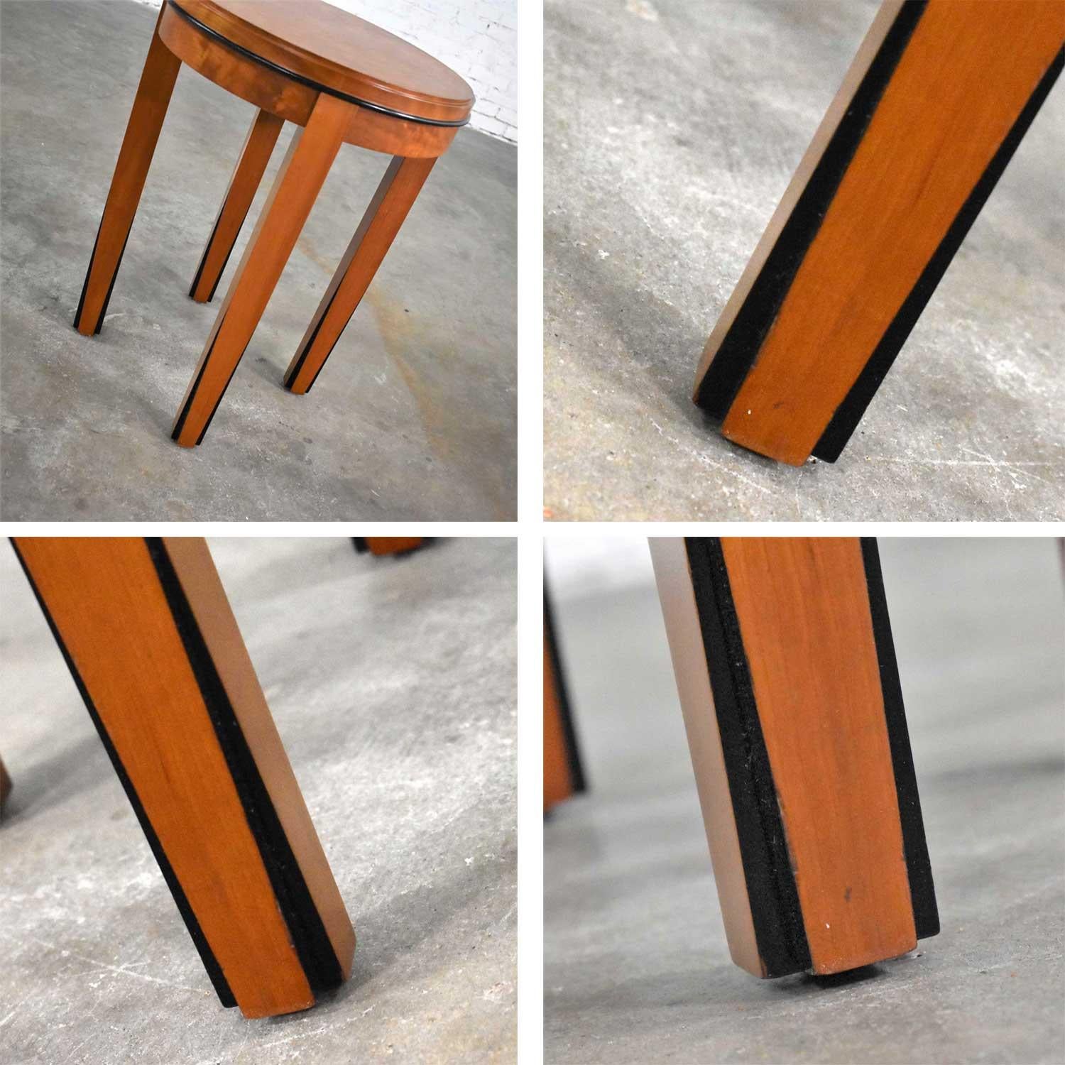 Small Round Art Deco Style Side Table or End Table by Hickory Business Furniture 3