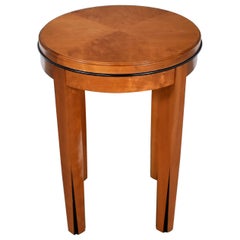 Small Round Art Deco Style Side Table or End Table by Hickory Business Furniture