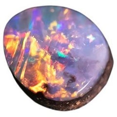 Piccola opale tonda australiana Boulder 0,50ct Gemma sciolta per la creazione di gioielli