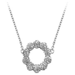 Small Round Blossom Gemstone Necklace