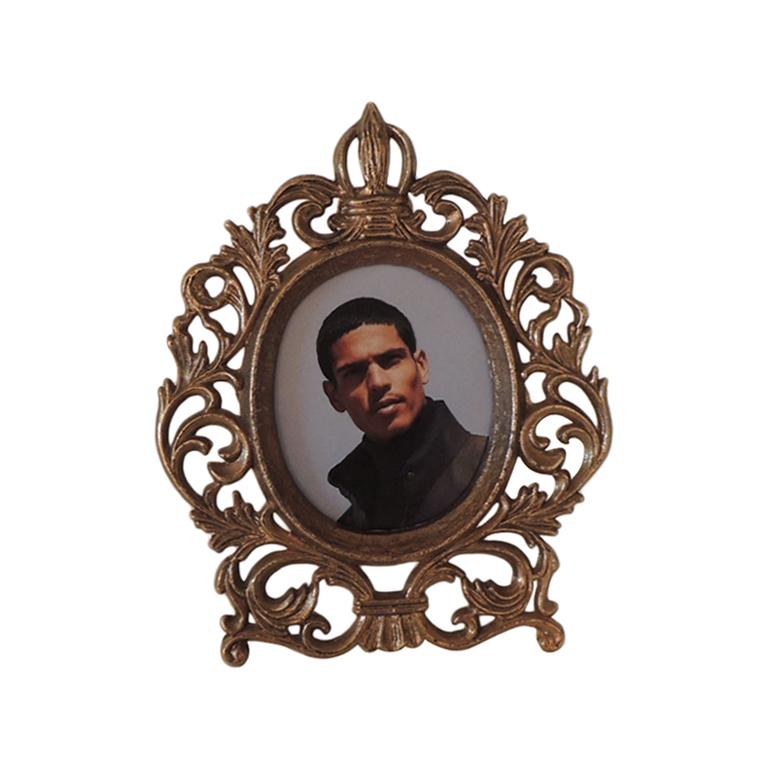 Small Round Brass Decorative Picture Frame