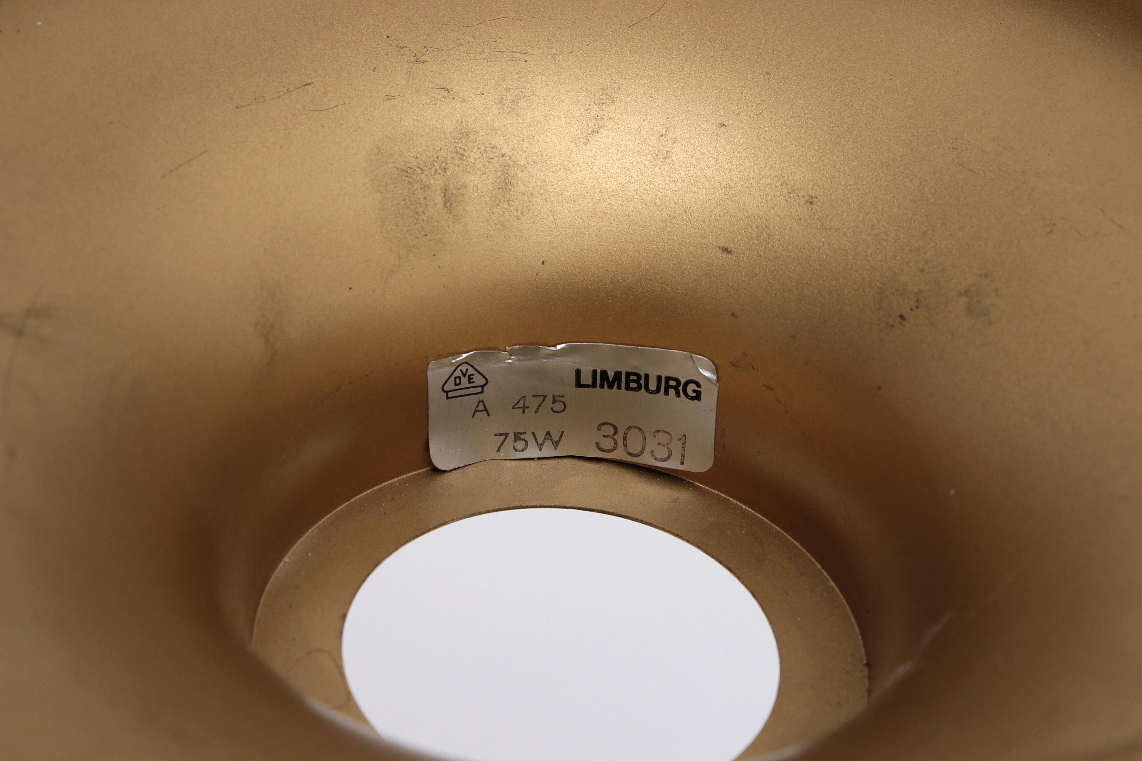 Small round ceiling lamp made of Murano glass Glashutte Limburg, Germany, 1970s 8