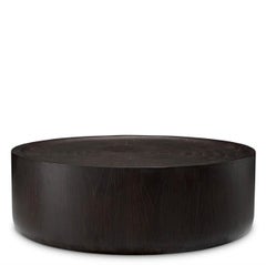 Small Round Coffee Table in Dark Brown Fiber-Reinforced Concrete