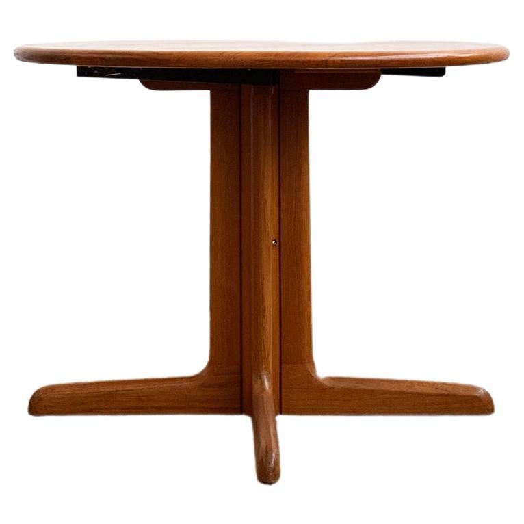 Small Round Danish Mid Century Modern Design Teak Dining Table, Denmark, 1960s For Sale