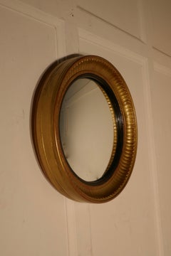 Small Round Frame Gilt Convex Wall Mirror