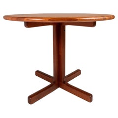 Retro Small Round / Kitchenette Dining Table by Tarm Stole-Og in Solid Teak, Denmark