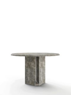 Small Round Marble "Delos" Dining Table, Giorgio Bonaguro