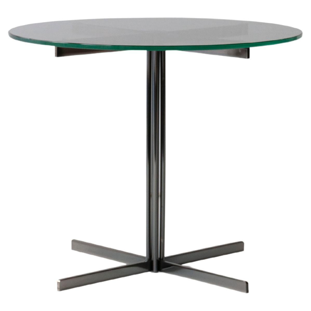 Small Round Marble / Glass Low Table Stainless Steel Foot 3 Finishes