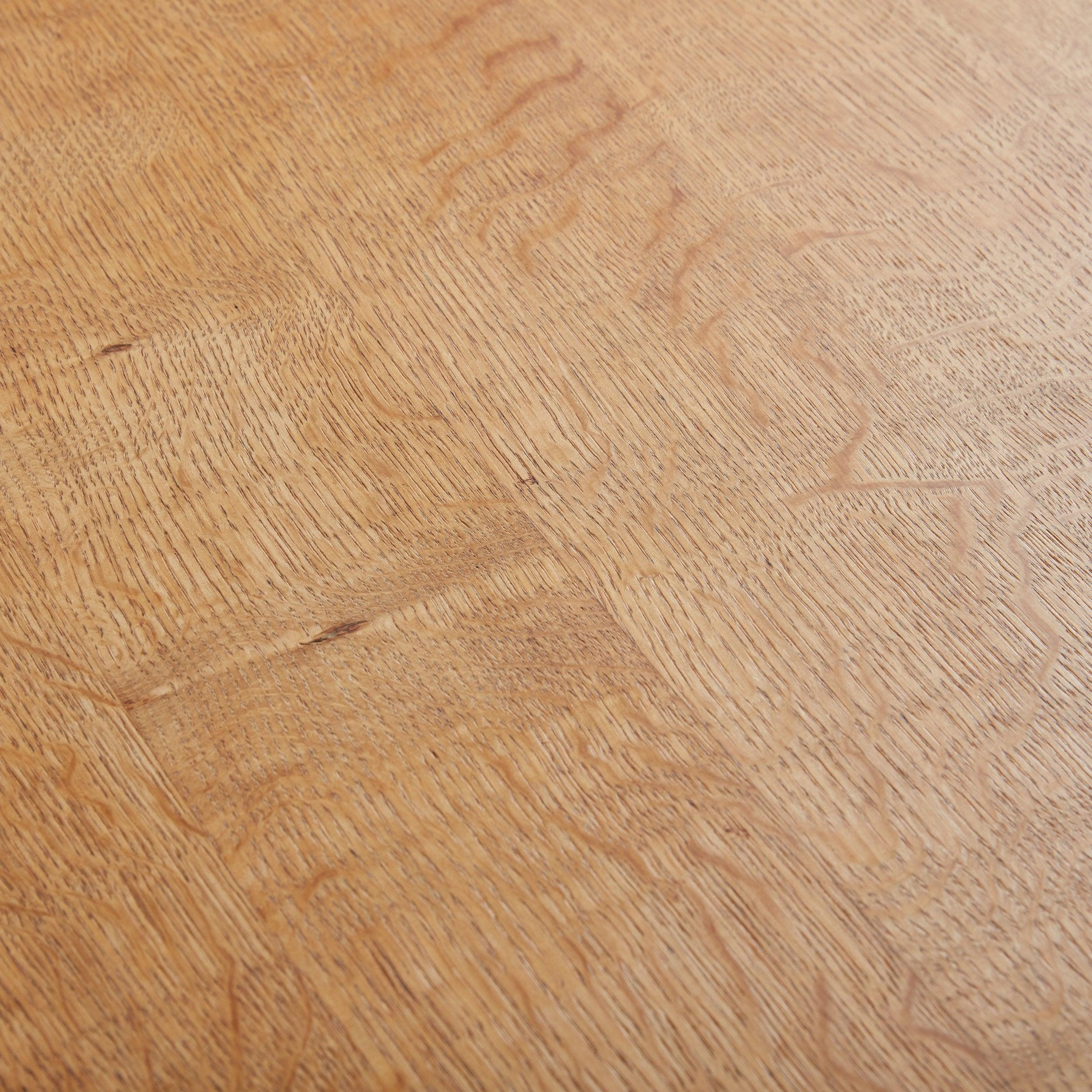 Scandinavian Modern Small Round Oak Coffee Table Attributed to Henning Kjærnulf, Denmark 1960s