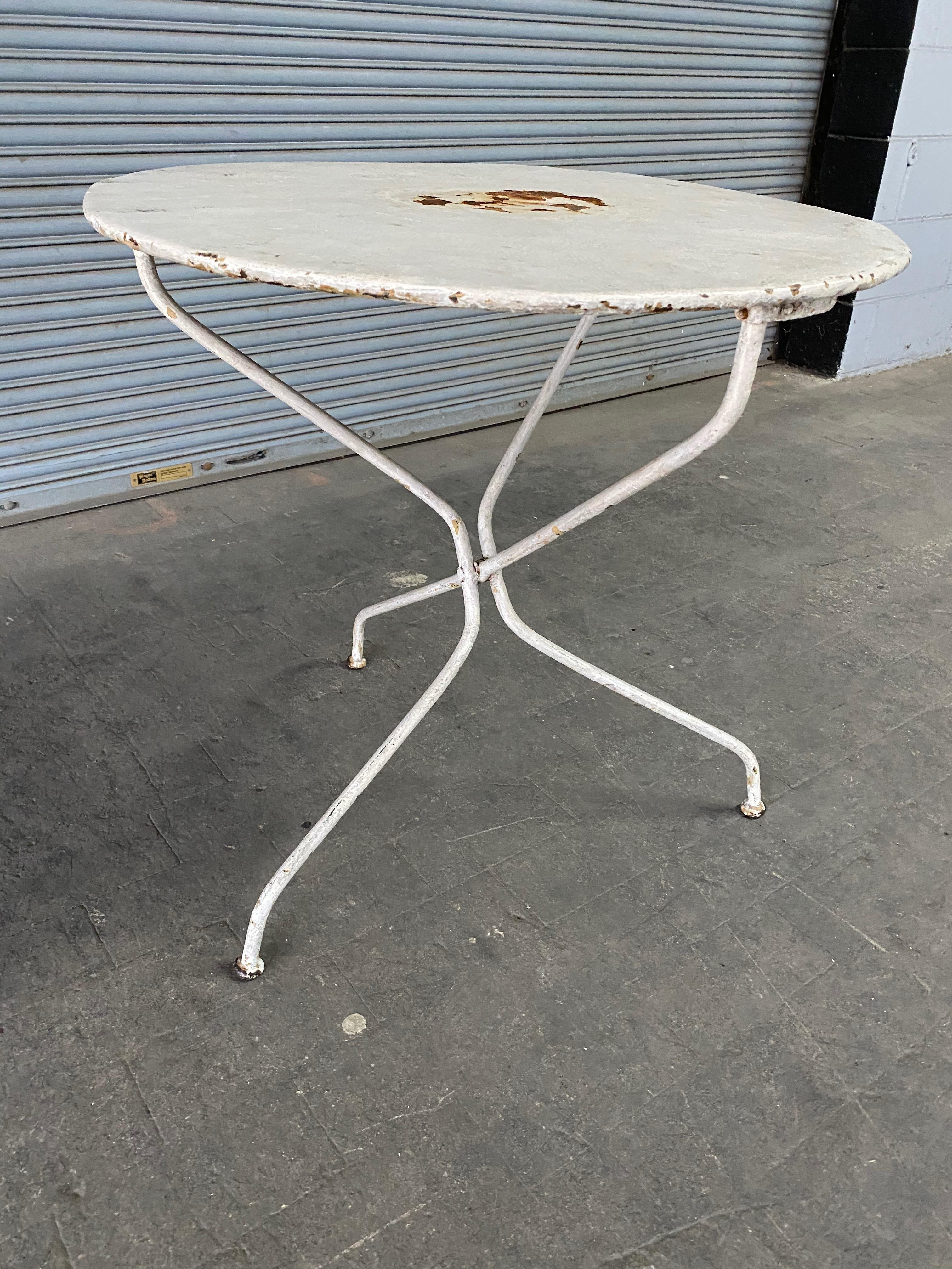 small round bistro table