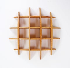 Small Round Pine Shelves Ø55.5cm - 1970s