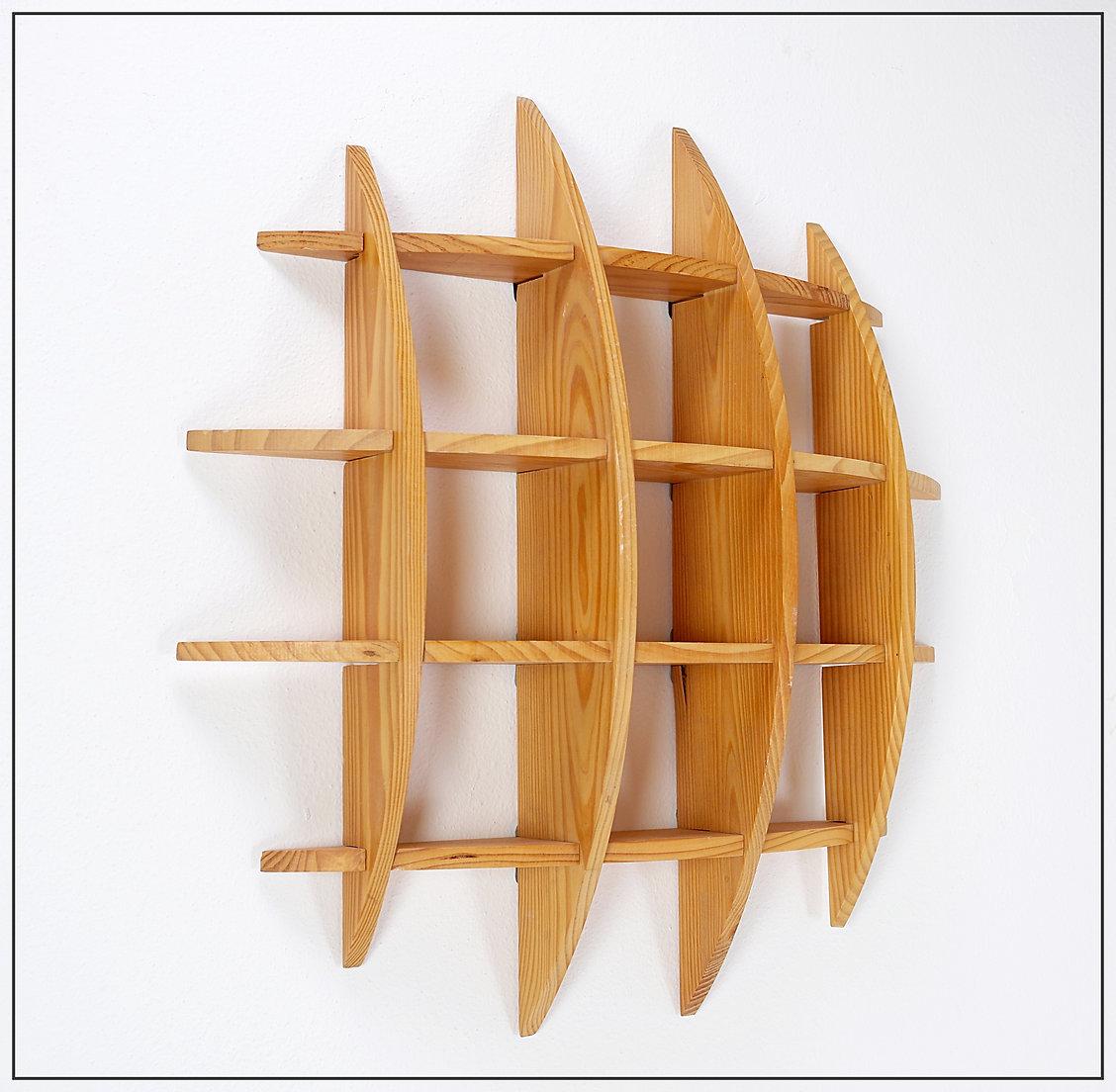 XX secolo Piccole mensole rotonde in pino Ø55,5 cm - anni '70 in vendita