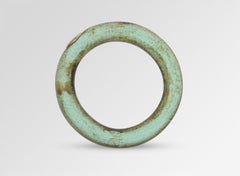 Small Round Rock Bangle in Malachite