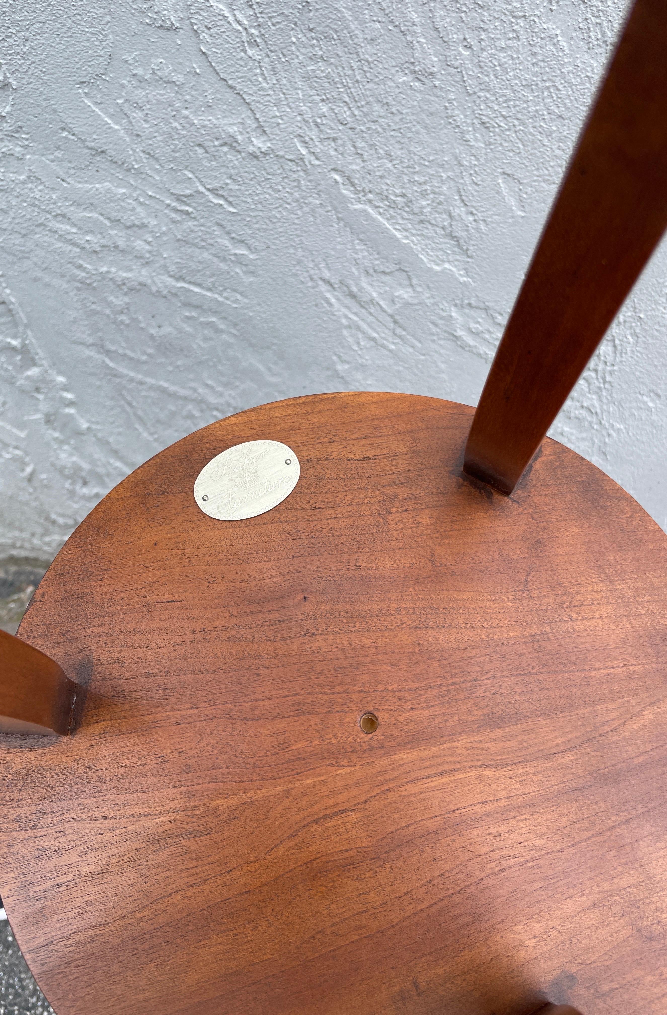 Small Round Side Table by Baker For Sale 2