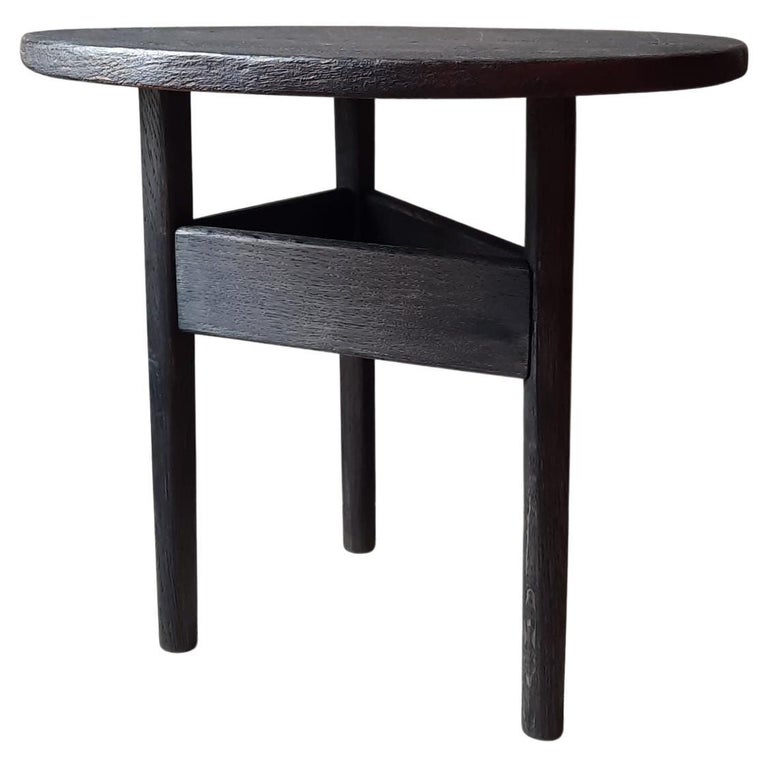 Small Round Side Table Reclaimed Wood For Sale at 1stDibs