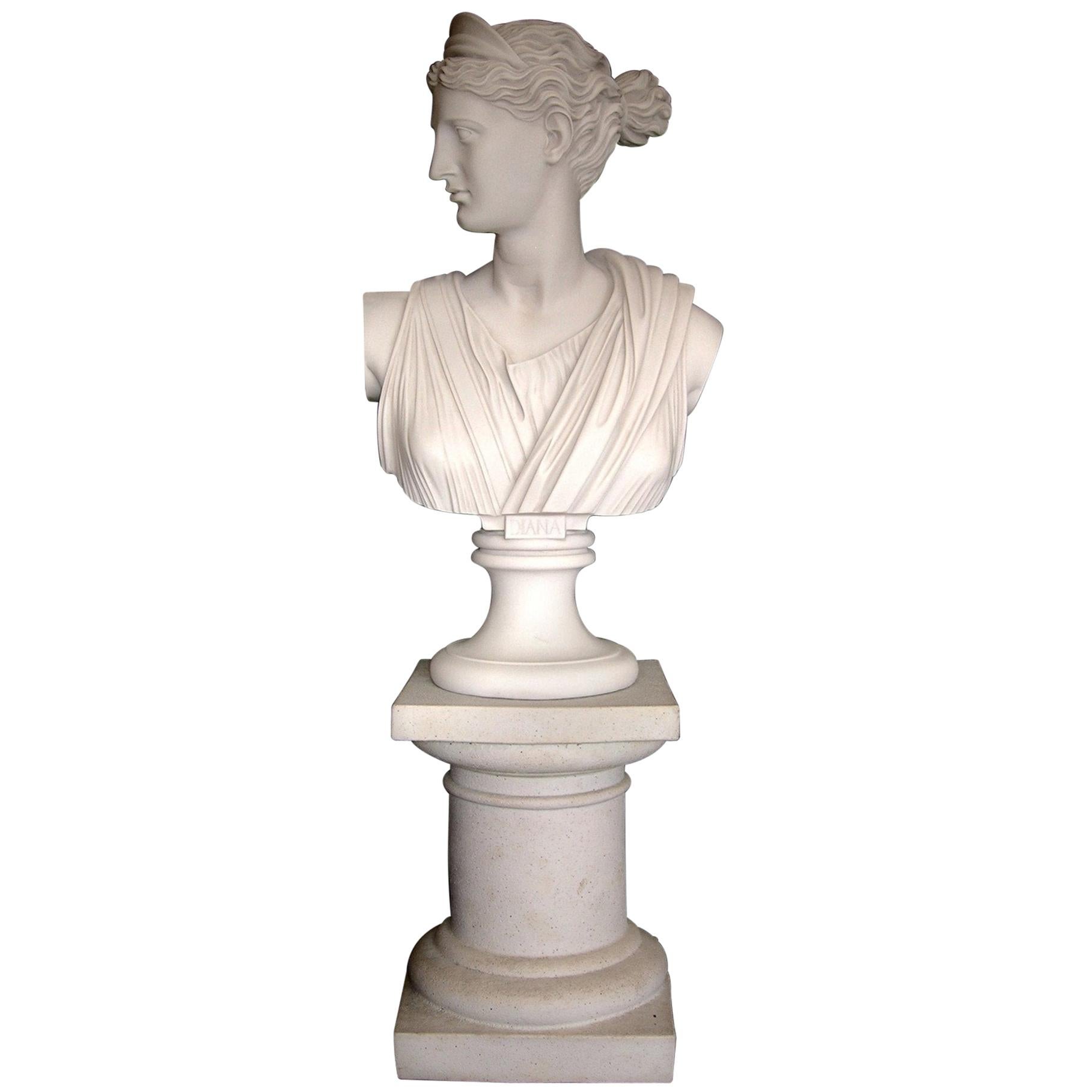 Small Round Square Top Marble Column, 20th Century For Sale