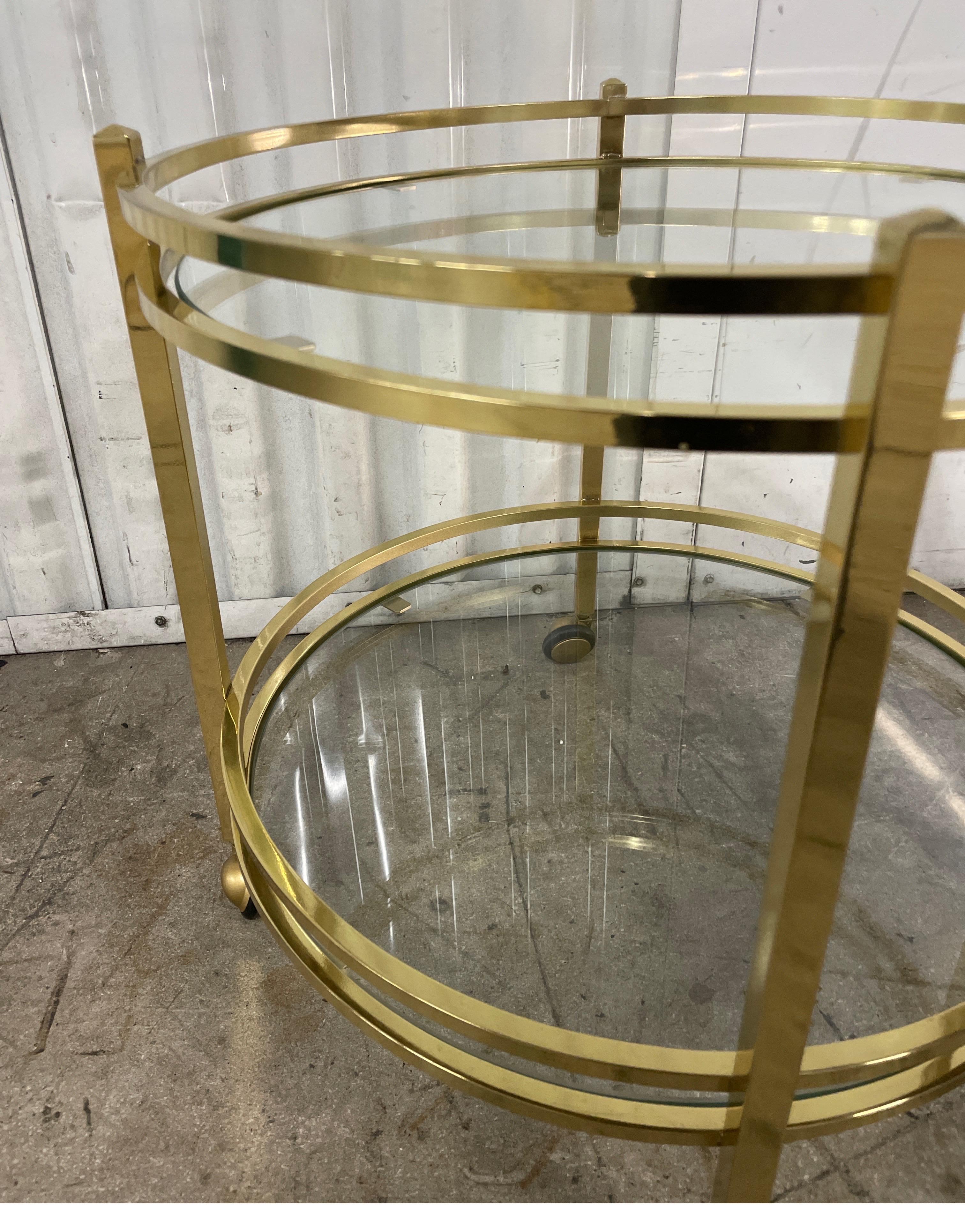 small brass side table