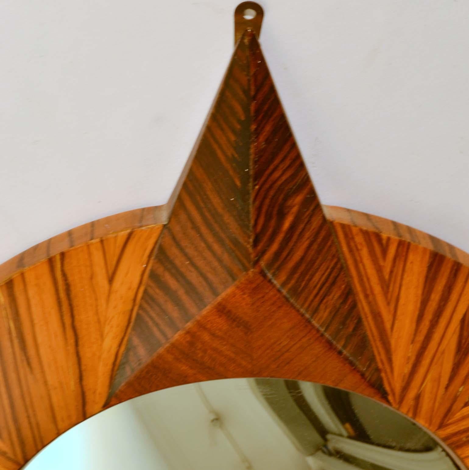 zebra wood mirror