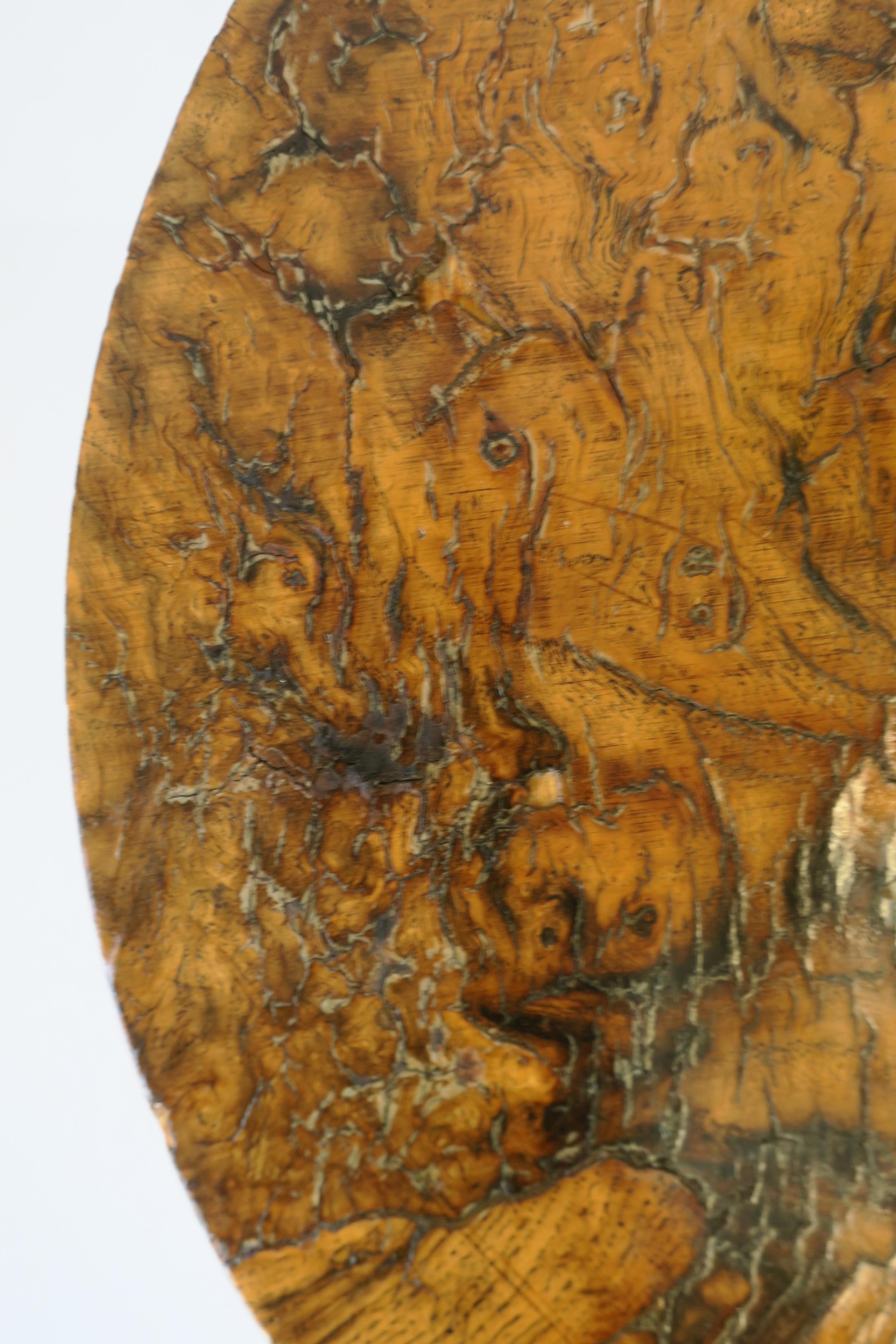 Small Round Wood Gueridon Side or Drinks Table 5