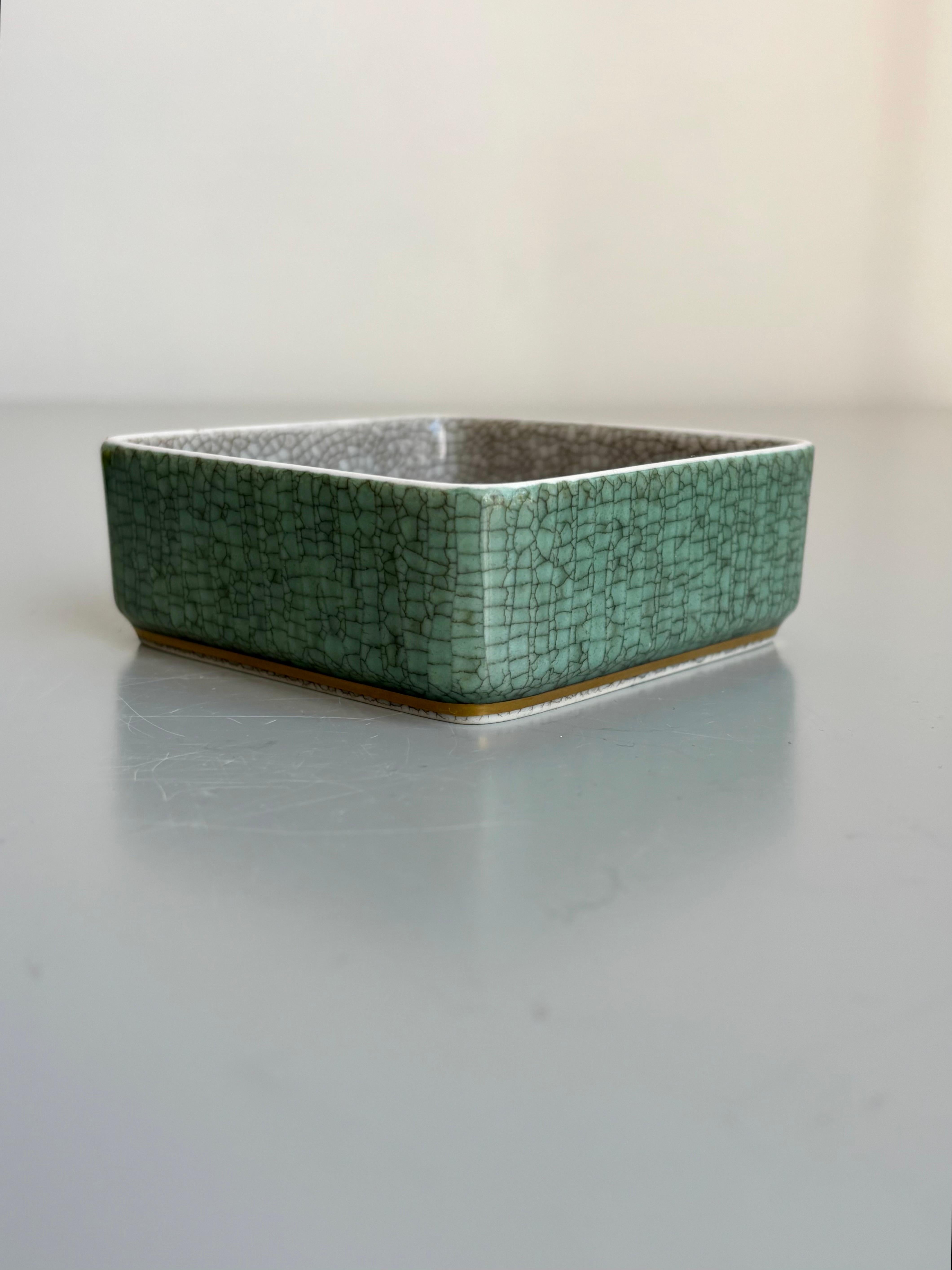 Small Royal Copenhagen Cracklé Glaze Vide-Poche, 1950s For Sale 3