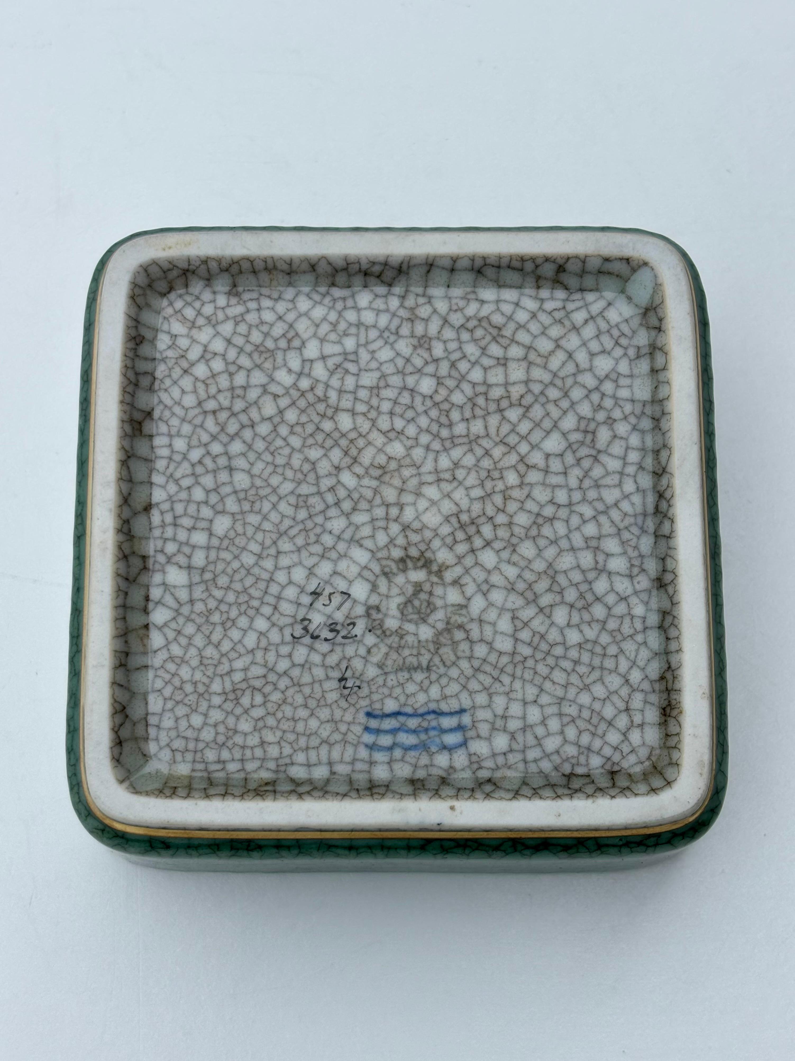 20th Century Small Royal Copenhagen Cracklé Glaze Vide-Poche, 1950s For Sale