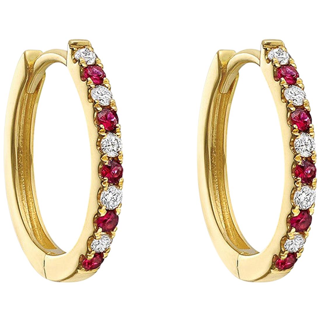 Jade Jagger NeverEnding Ruby Diamond Hoop Earrings at 1stDibs