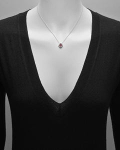 Small Ruby and Diamond Clover Pendant