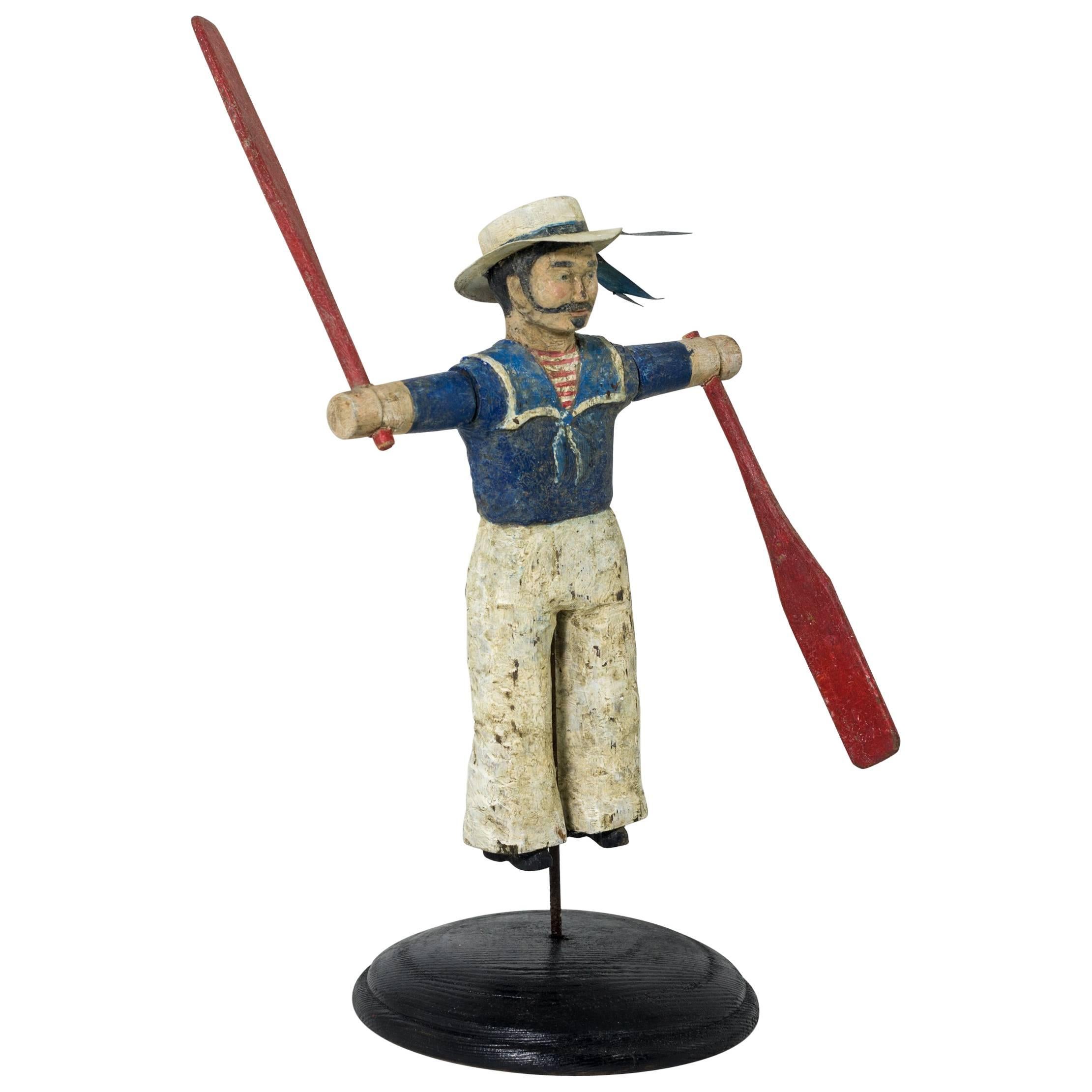 Small Sailor Whirligig, circa 1930-1940