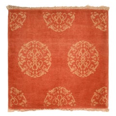 Small Salmon-colored Tibetan Rug