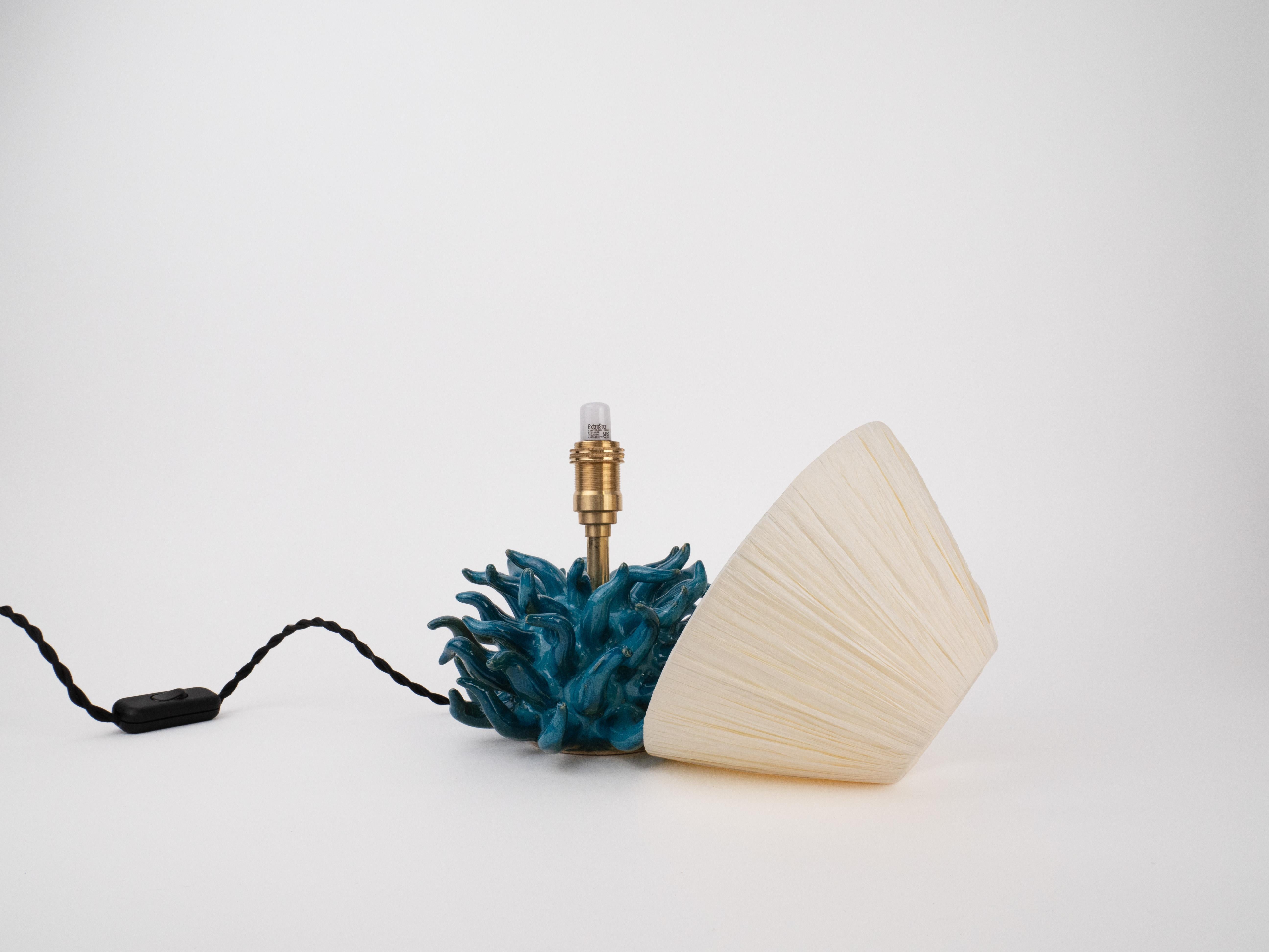 Contemporary Small Saltare Sea Green Table Lamp