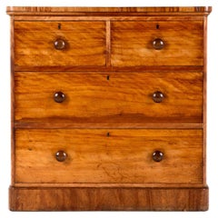 Antique Small Satin Birch Chest of drawers