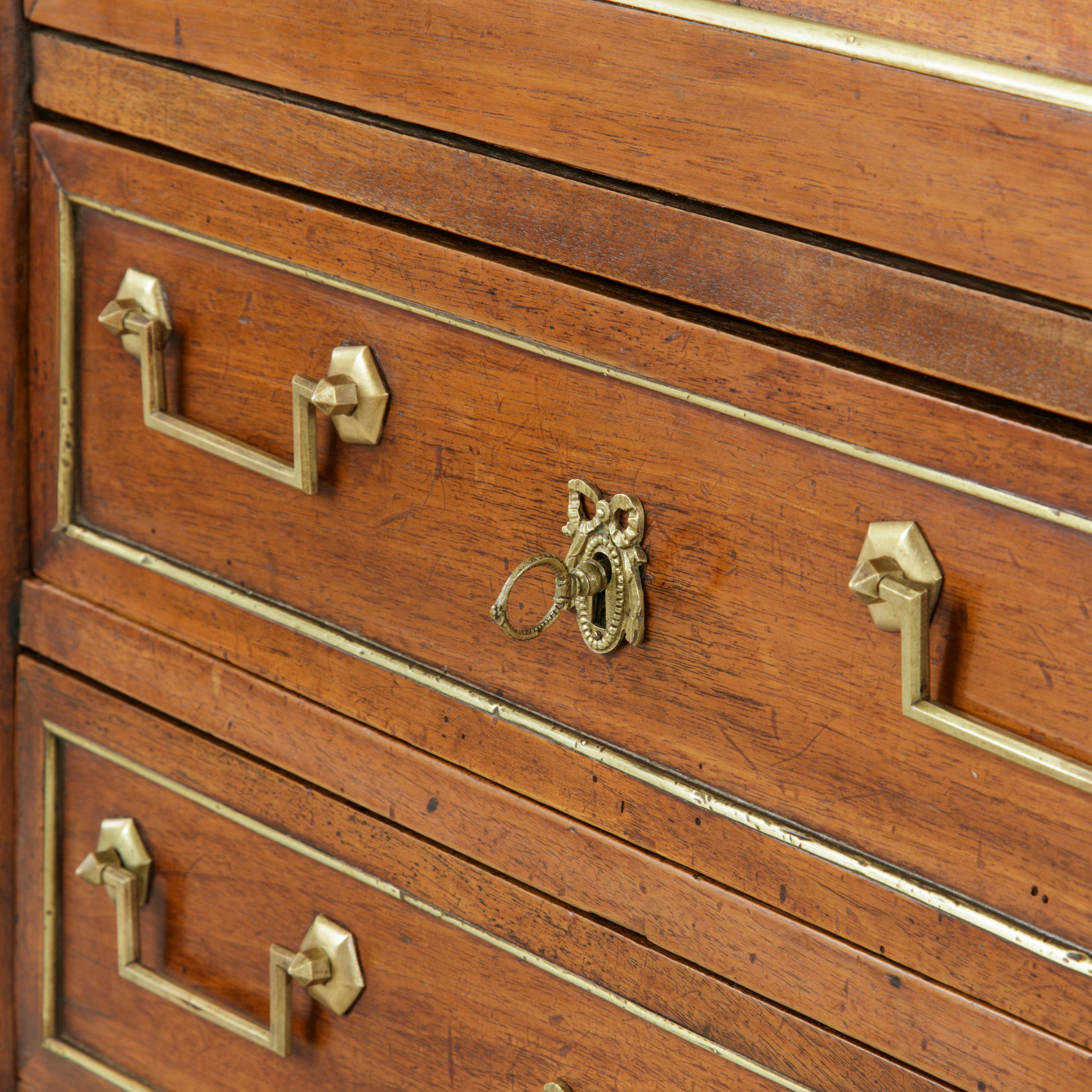 Small-Scale 18th Century French Louis XVI Period Mahogany Secretary, Marble Top 4