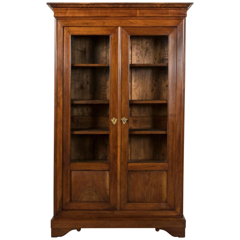 Small Scale 19th Century French Louis Philippe Bibliotheque, Bookcase,  Vitrine at 1stDibs