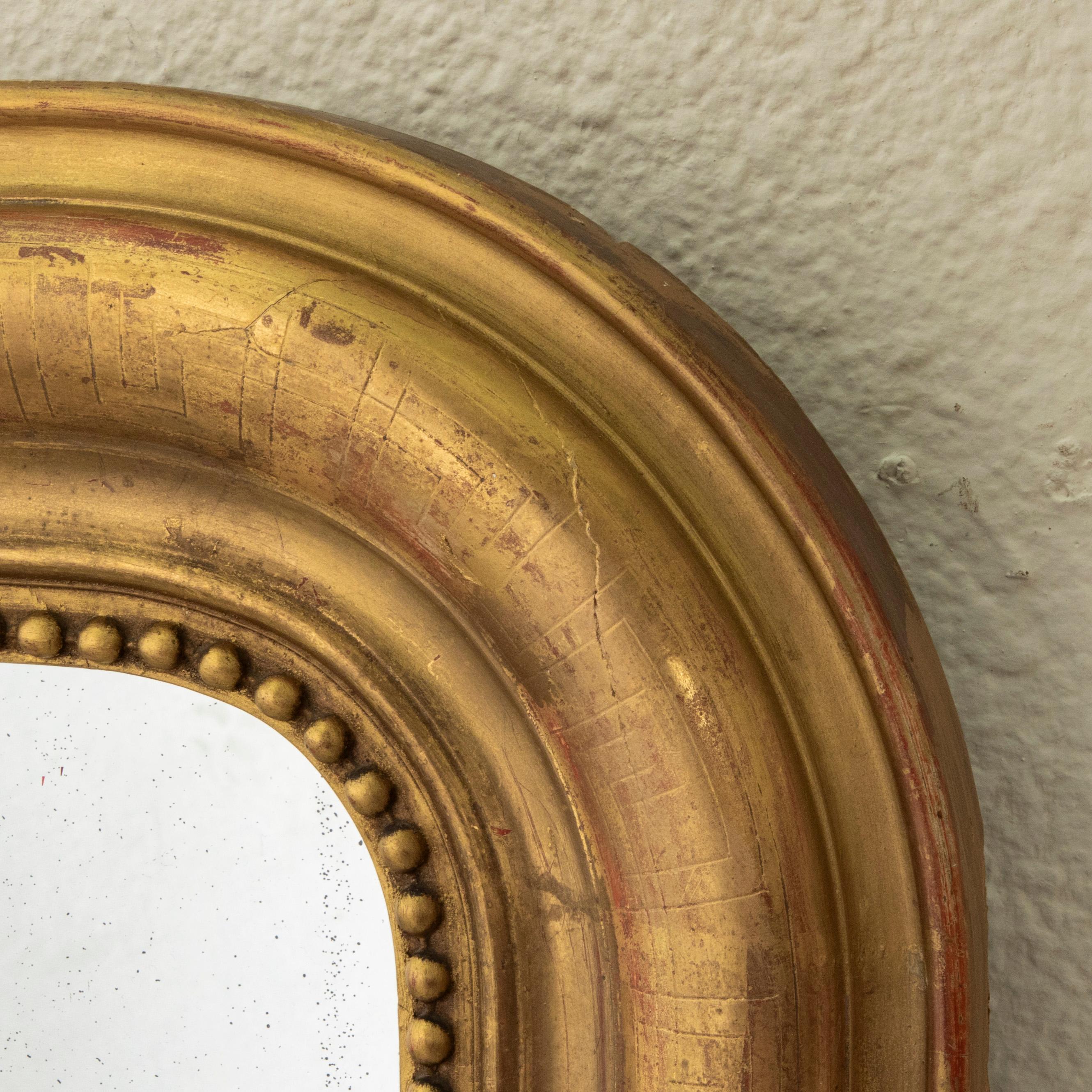 Small Scale 19th Century French Louis Philippe Period Gilt Wood Mirror 8