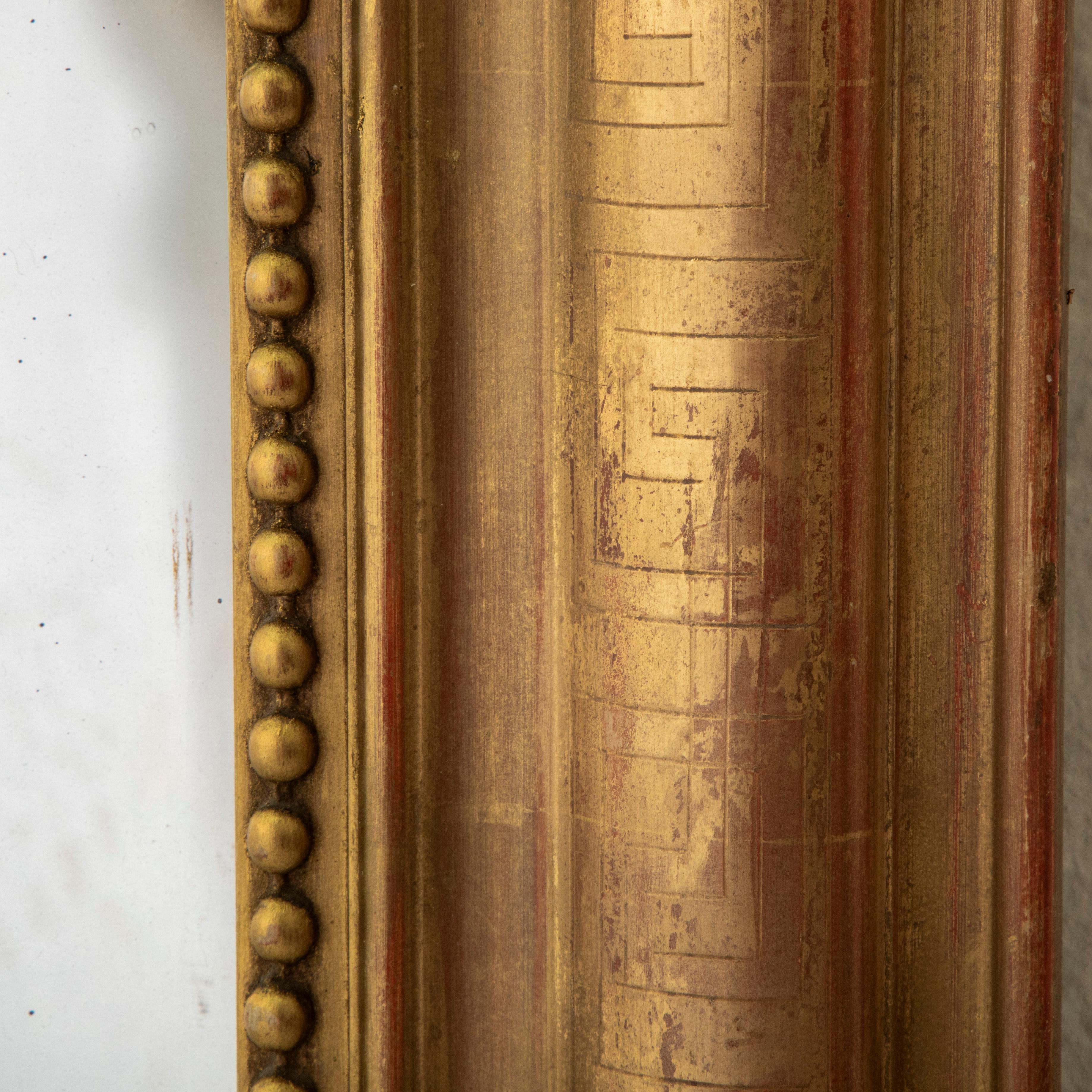 Small Scale 19th Century French Louis Philippe Period Gilt Wood Mirror 3