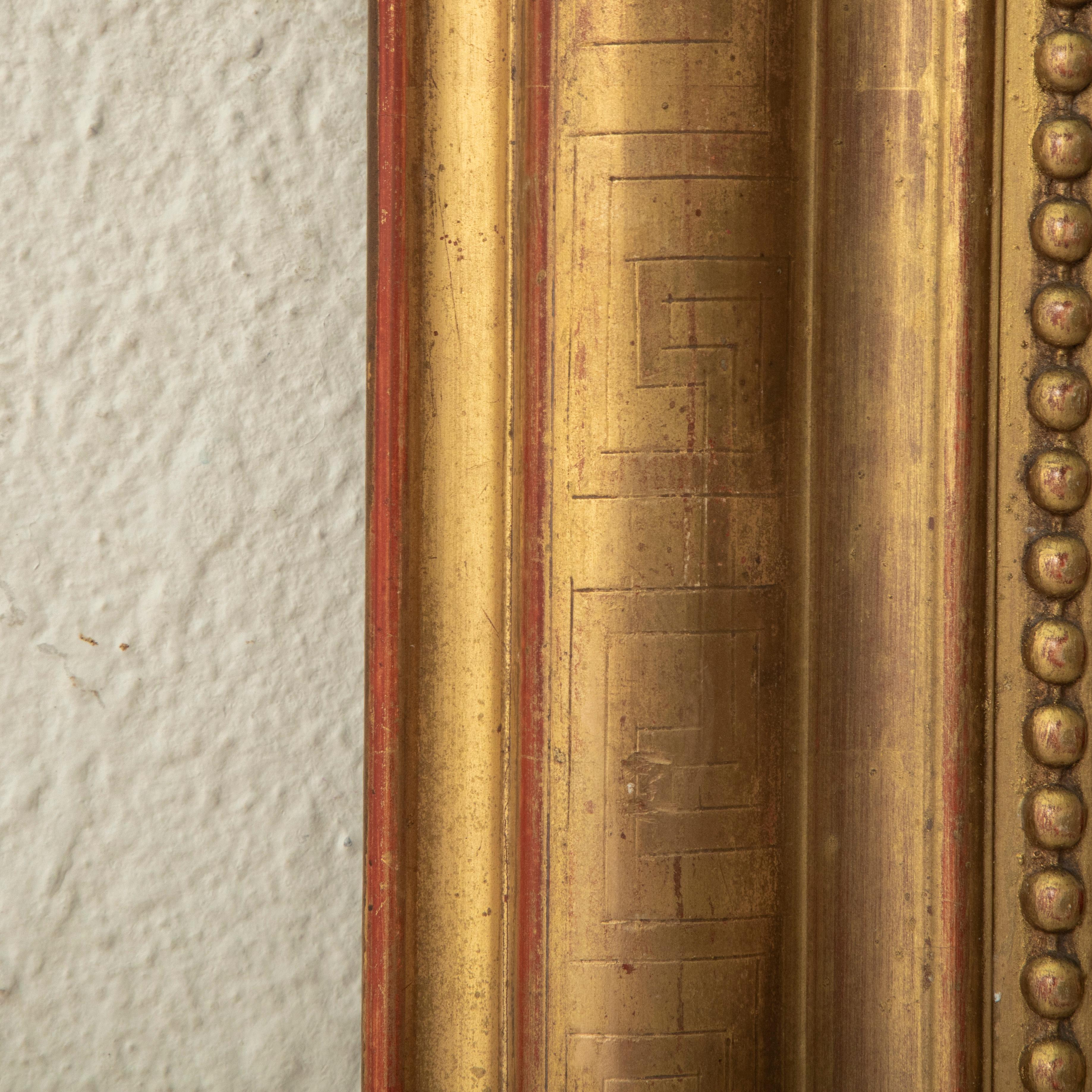 Small Scale 19th Century French Louis Philippe Period Gilt Wood Mirror 5