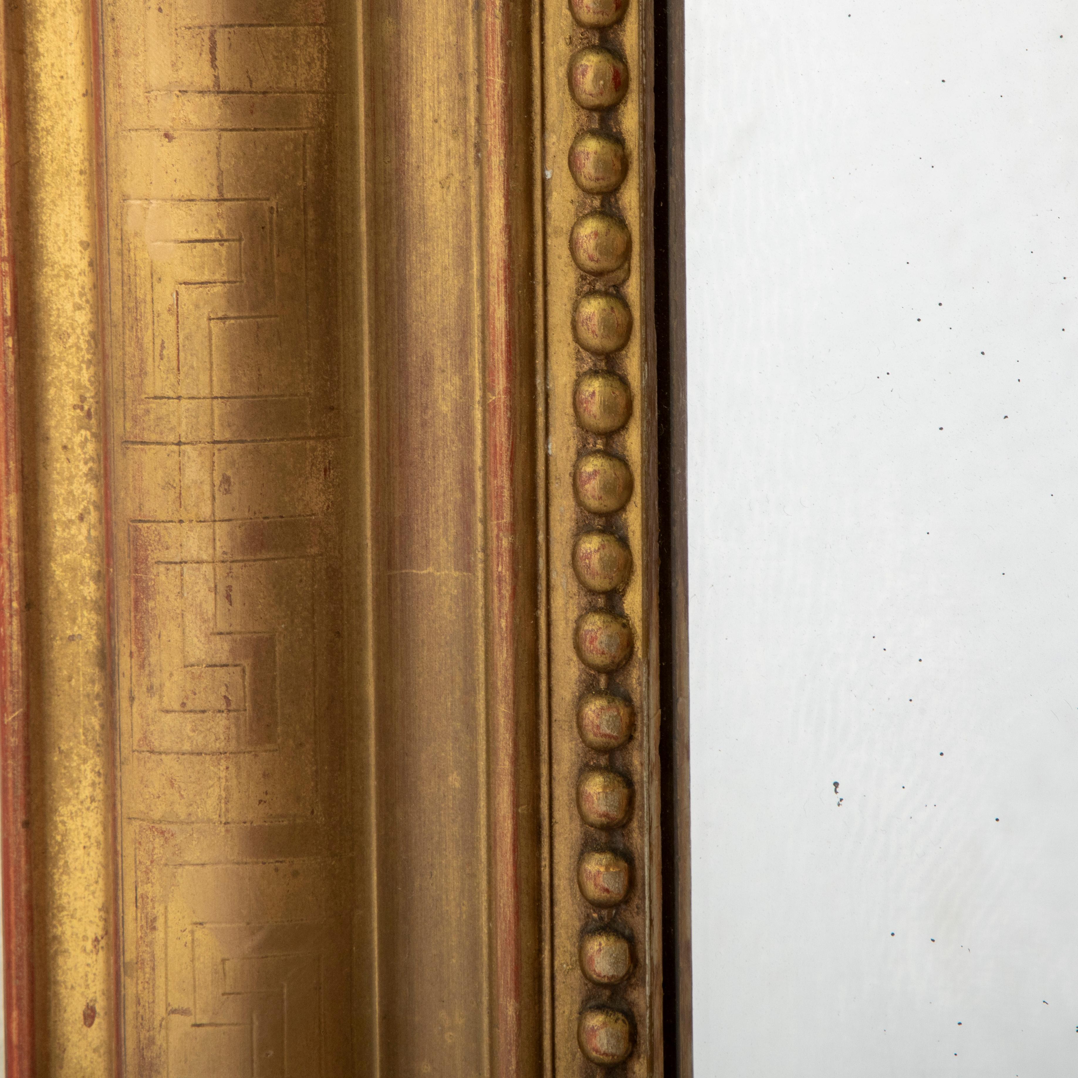 Small Scale 19th Century French Louis Philippe Period Gilt Wood Mirror 6