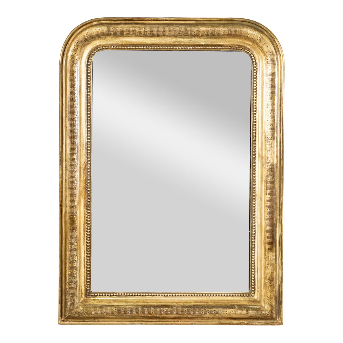 Small Scale 19th Century French Louis Philippe Period Gilt Wood Mirror