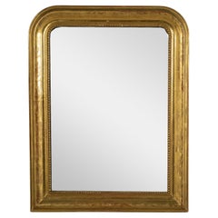 Small Scale 19th Century French Louis Philippe Period Giltwood Mirror
