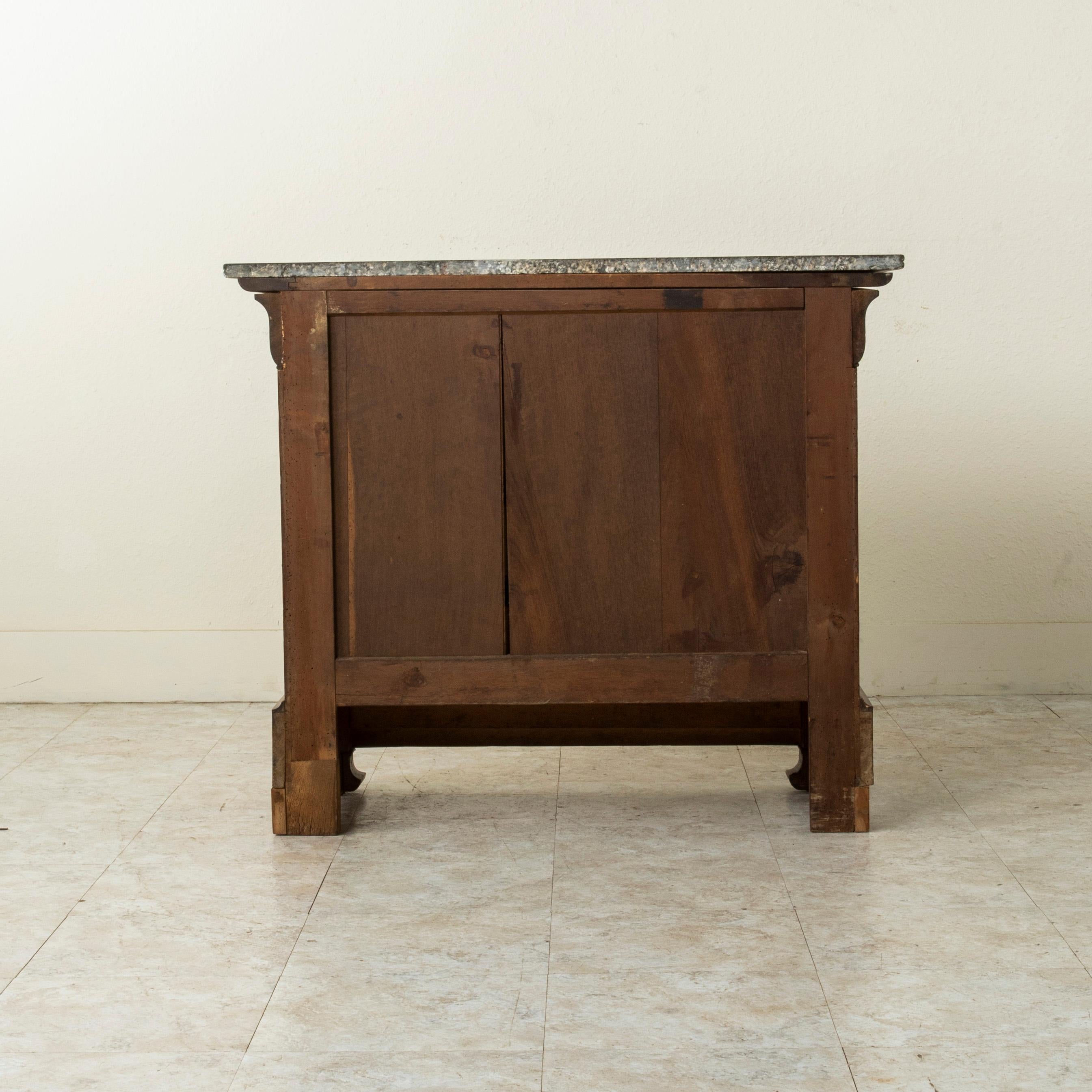 Small Scale 19th Century French Louis Philippe Period Walnut Commode or Chest 1