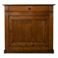 Small Scale 19th Century French Louis Philippe Style Poplar Cabinet, Nightstand