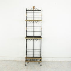 Small Scale Early 20th Century French Iron and Brass Baker's Rack or Shelves