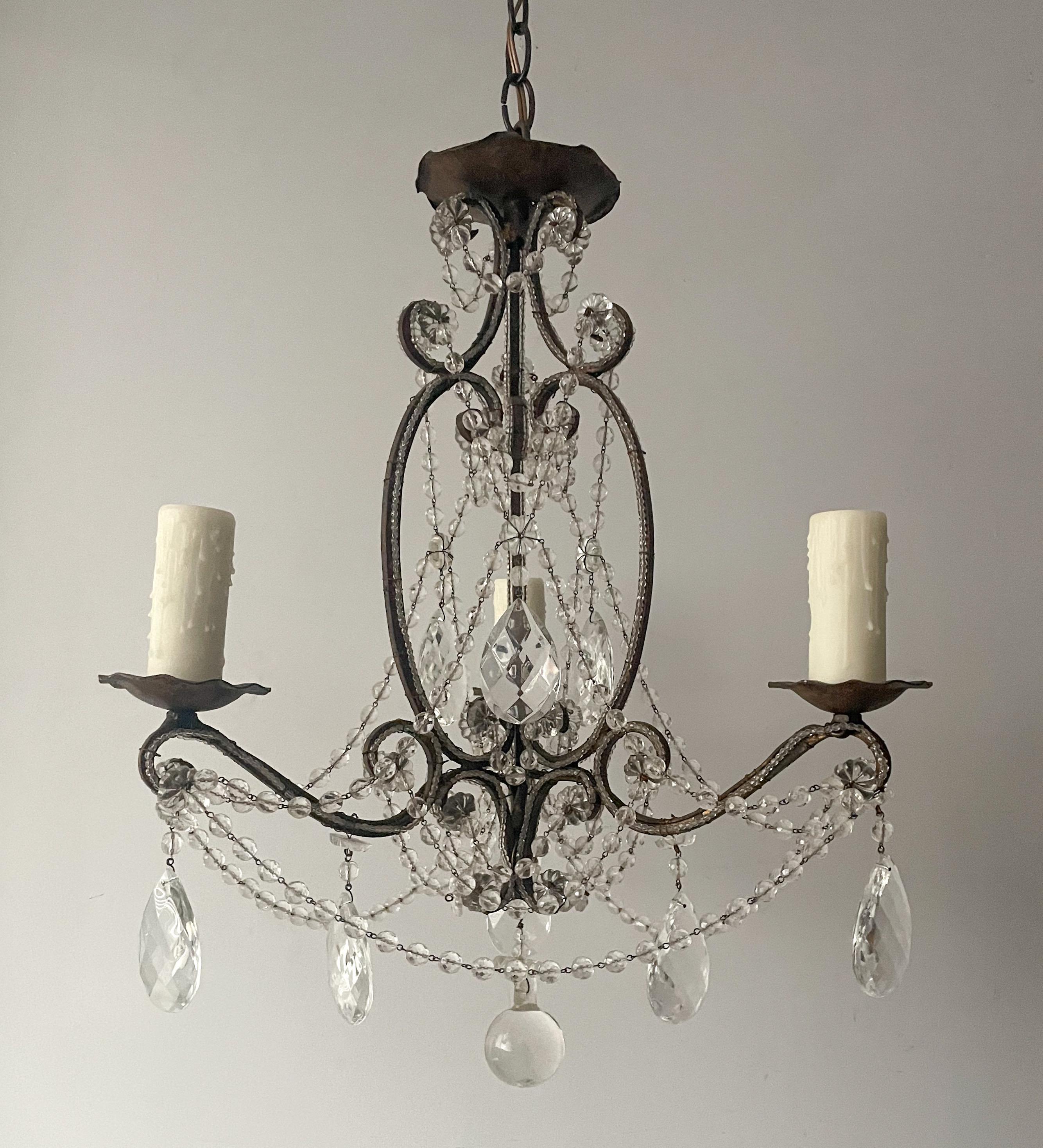 beaded chandelier small